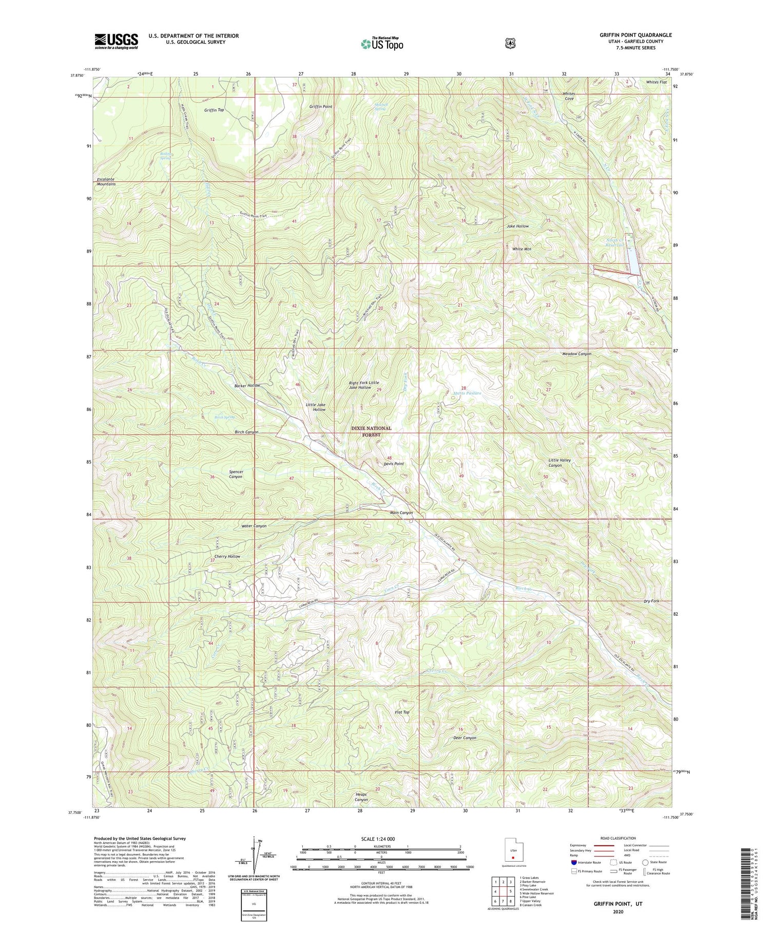 Griffin Point Utah US Topo Map Image