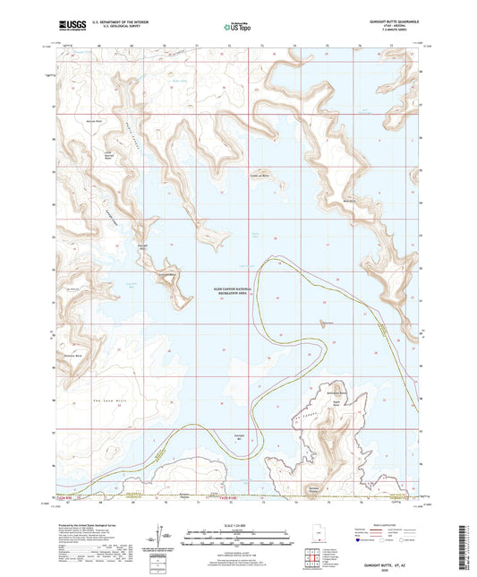 Gunsight Butte Utah US Topo Map Image