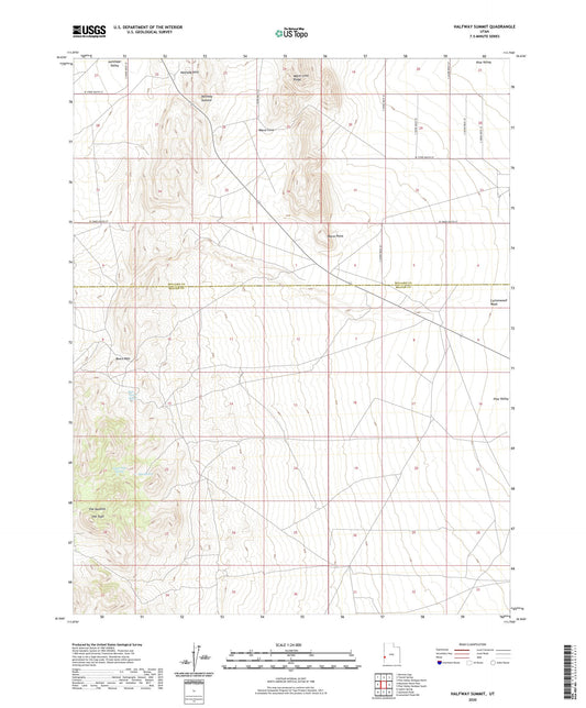 Halfway Summit Utah US Topo Map Image