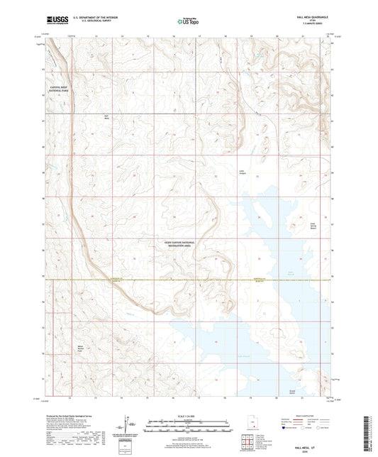 Hall Mesa Utah US Topo Map Image