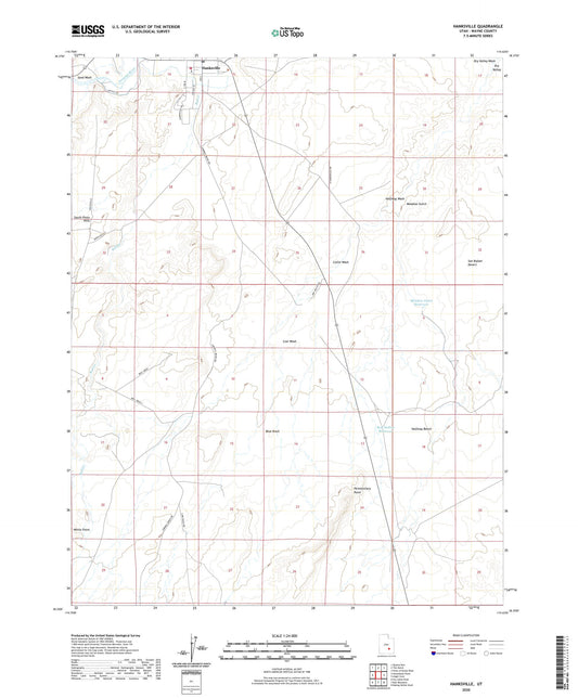 Hanksville Utah US Topo Map Image