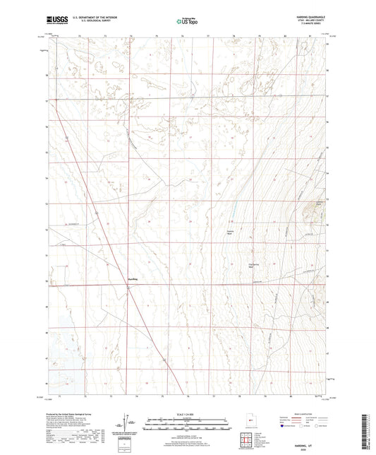 Harding Utah US Topo Map Image
