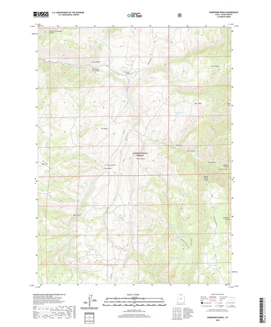 Hardware Ranch Utah US Topo Map Image