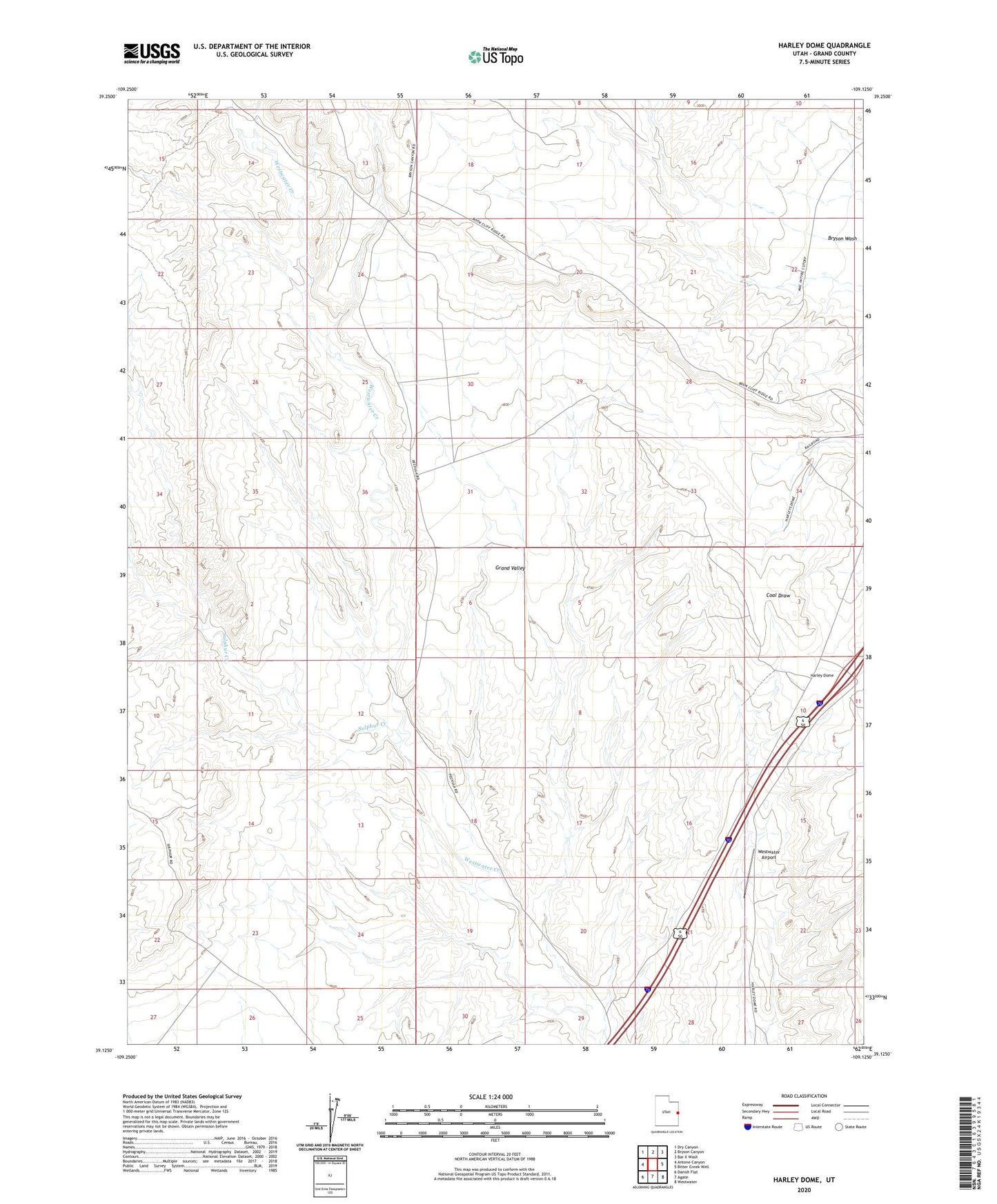 Harley Dome Utah US Topo Map Image
