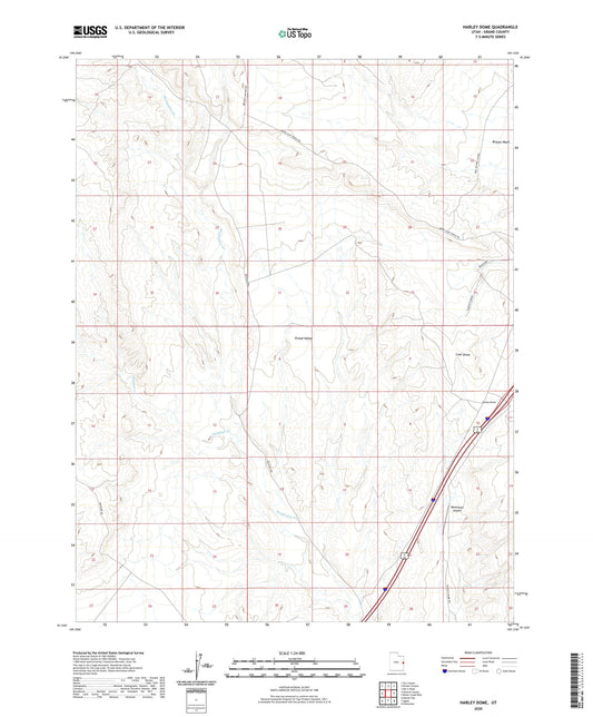 Harley Dome Utah US Topo Map Image