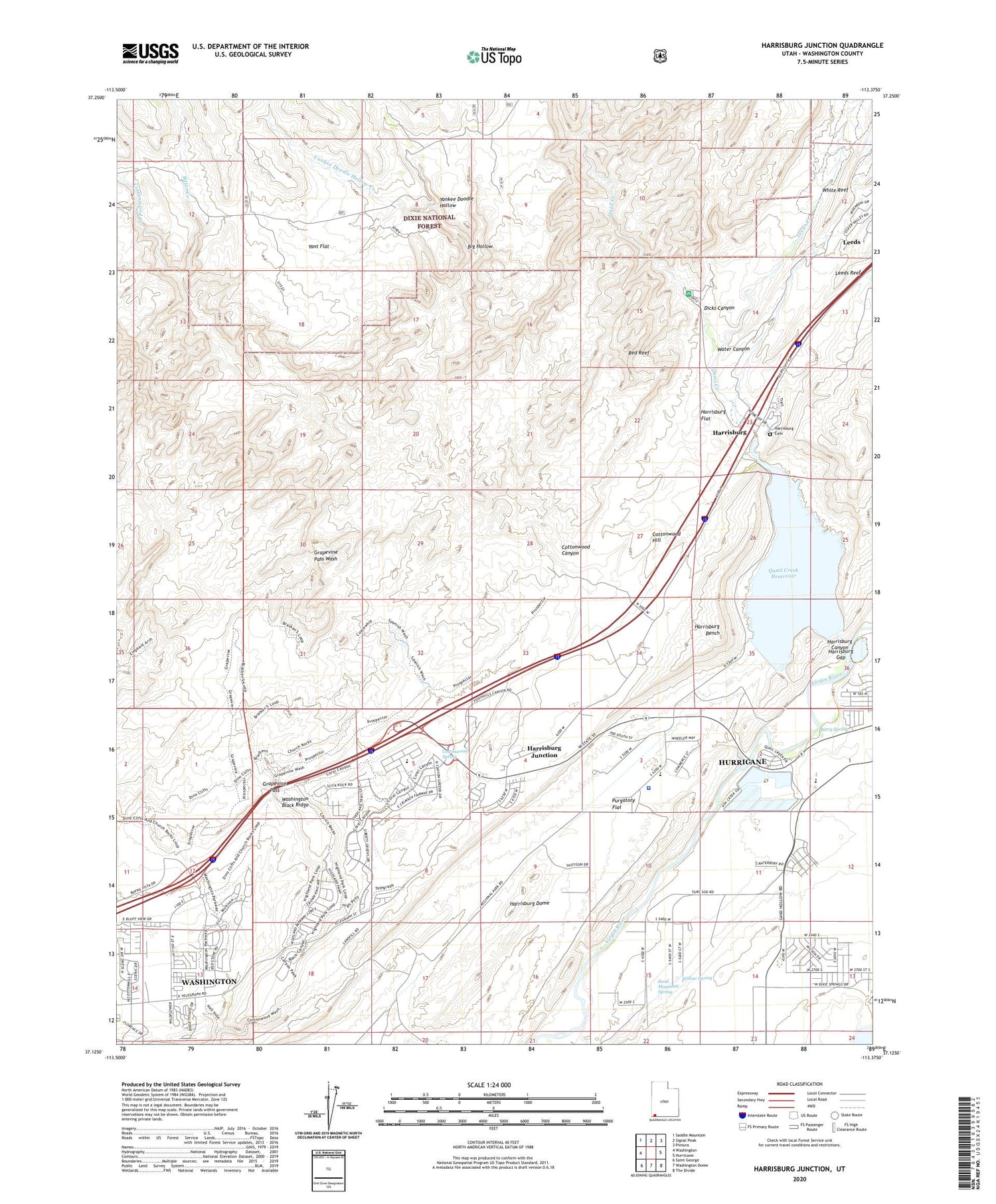 Harrisburg Junction Utah US Topo Map Image