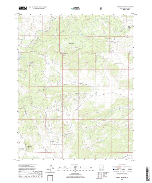 Haycock Mountain Utah US Topo Map Image
