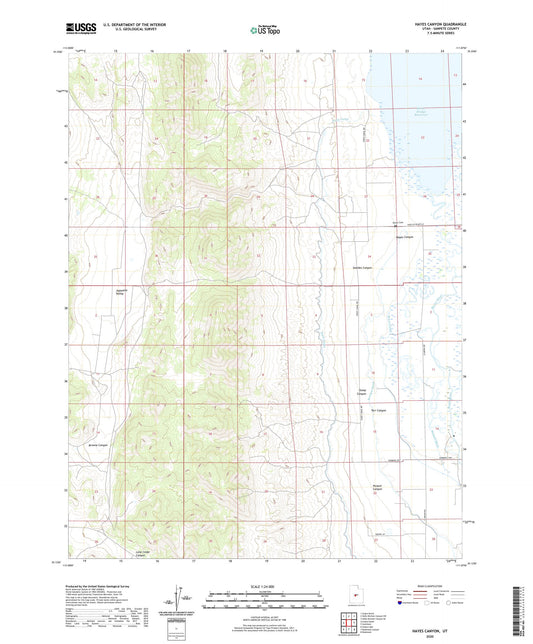 Hayes Canyon Utah US Topo Map Image
