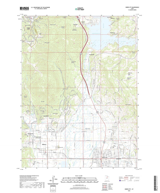 Heber City Utah US Topo Map Image