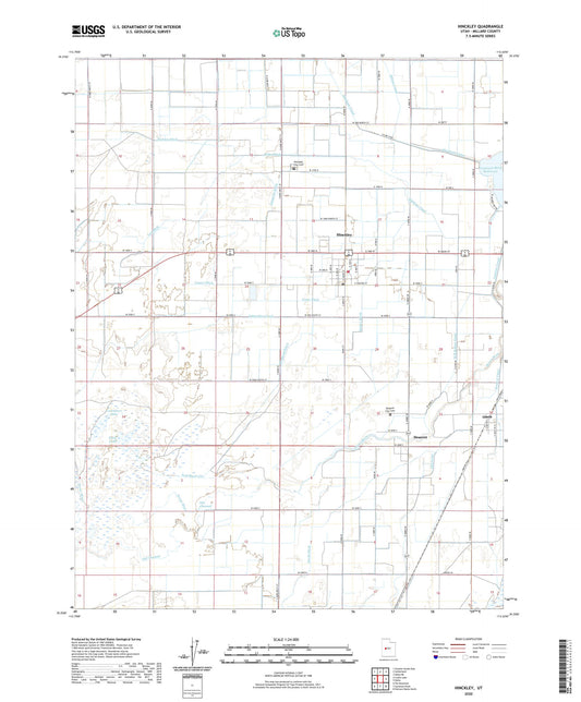 Hinckley Utah US Topo Map Image