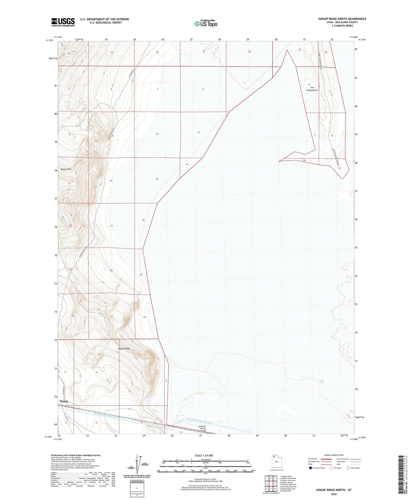 Hogup Ridge North Utah US Topo Map Image