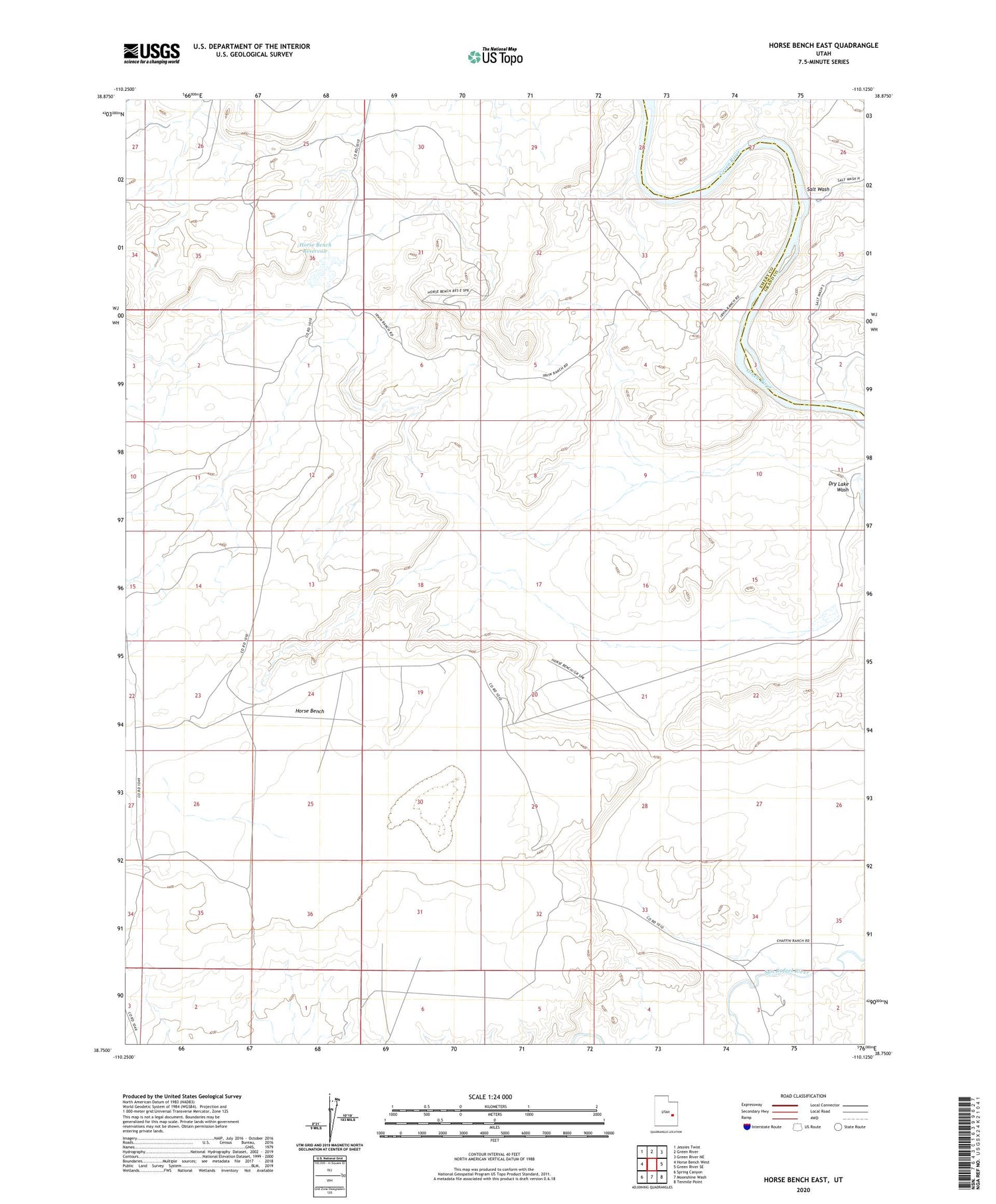 Horse Bench East Utah US Topo Map Image