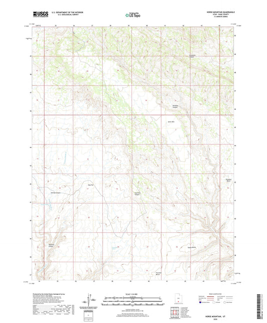 Horse Mountain Utah US Topo Map Image