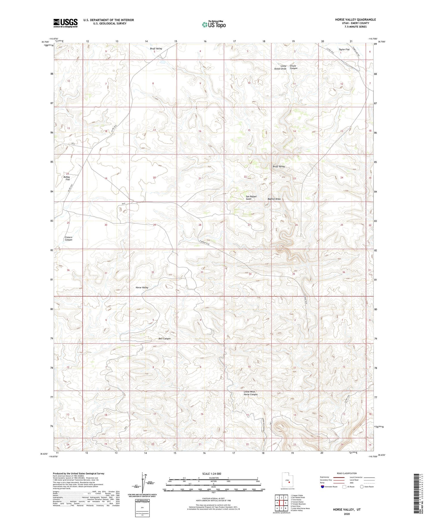 Horse Valley Utah US Topo Map Image