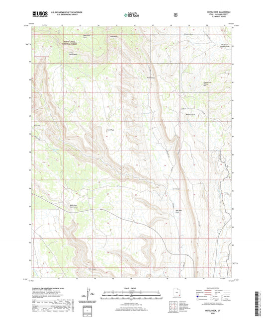 Hotel Rock Utah US Topo Map Image