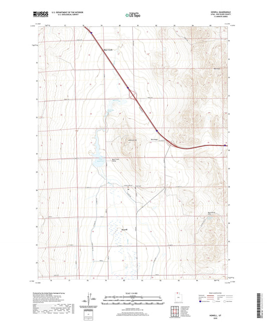 Howell Utah US Topo Map Image