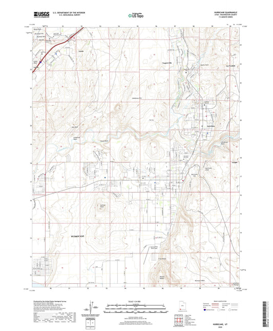 Hurricane Utah US Topo Map Image