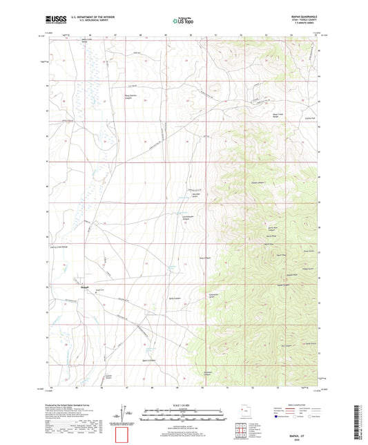 Ibapah Utah US Topo Map Image