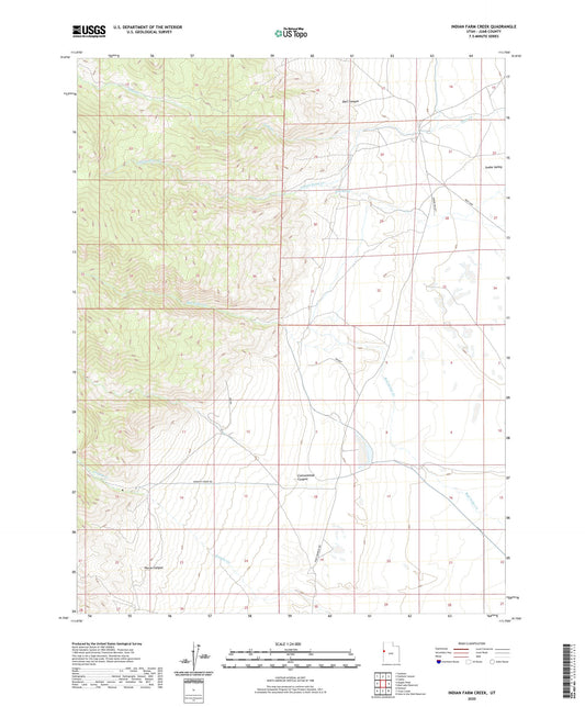 Indian Farm Creek Utah US Topo Map Image