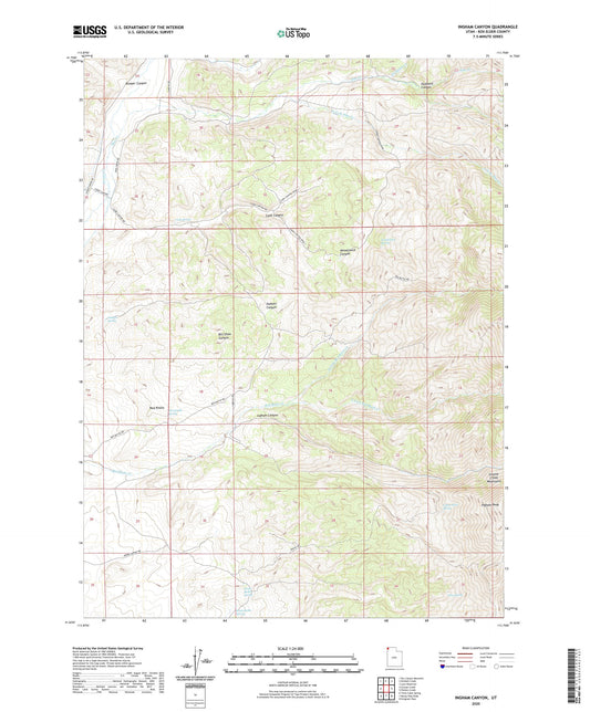 Ingham Canyon Utah US Topo Map Image