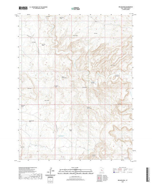 Ireland Mesa Utah US Topo Map Image