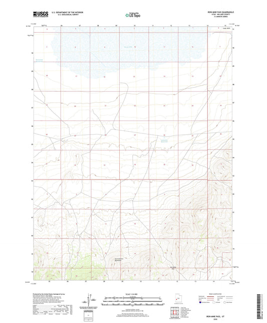 Iron Mine Pass Utah US Topo Map Image