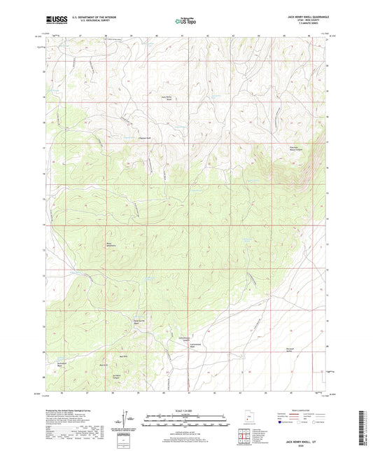 Jack Henry Knoll Utah US Topo Map Image