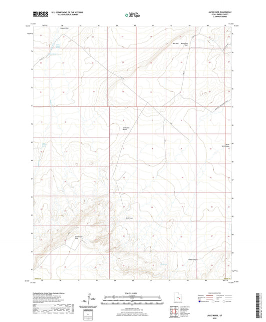 Jacks Knob Utah US Topo Map Image