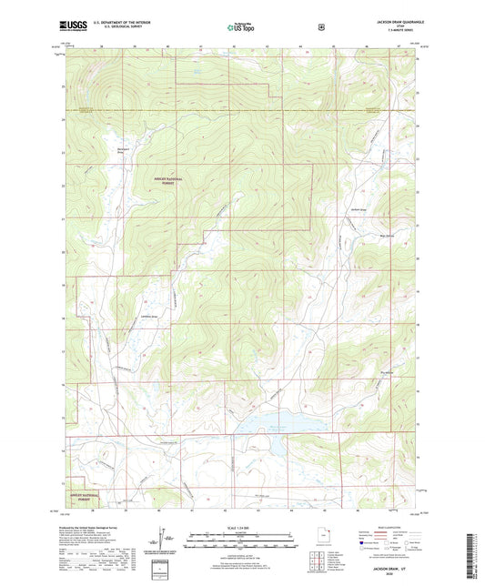 Jackson Draw Utah US Topo Map Image