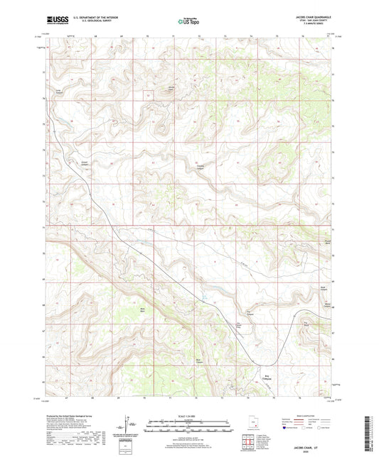 Jacobs Chair Utah US Topo Map Image