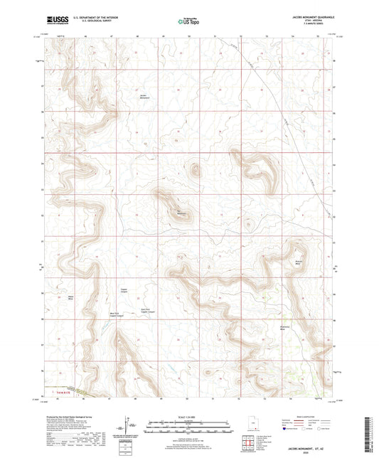 Jacobs Monument Utah US Topo Map Image