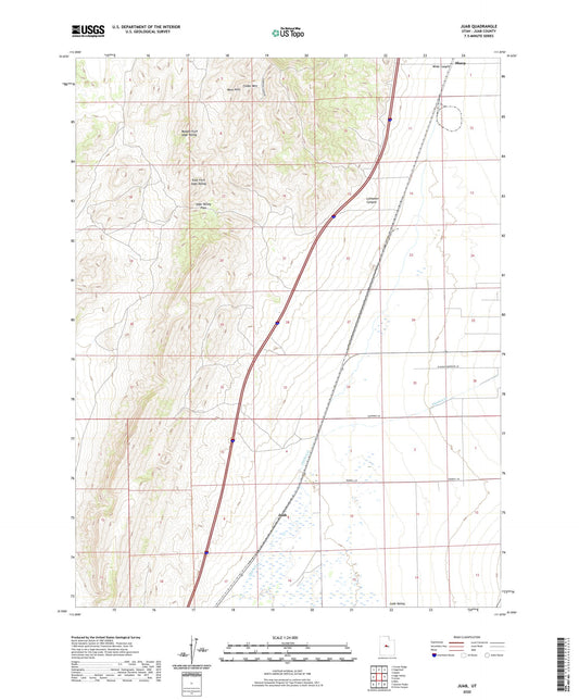 Juab Utah US Topo Map Image