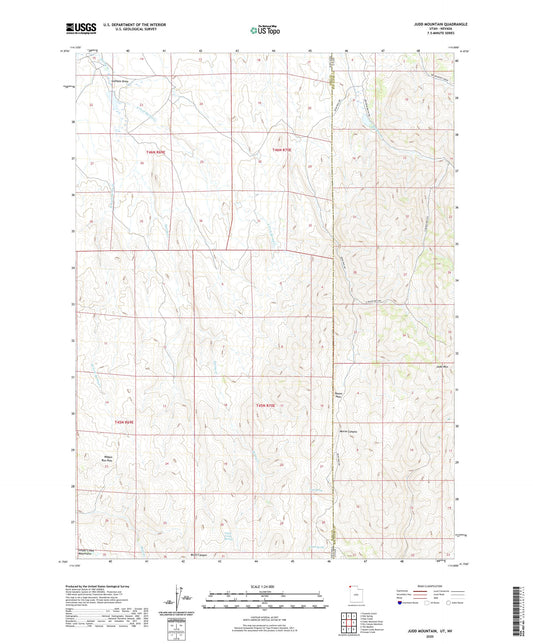 Judd Mountain Utah US Topo Map Image