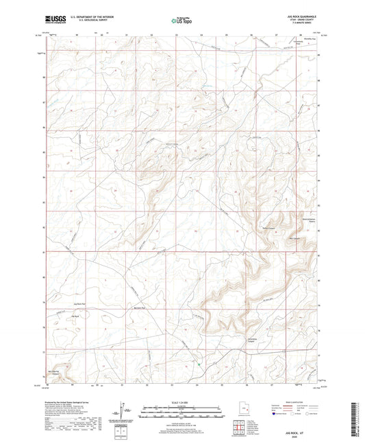 Jug Rock Utah US Topo Map Image