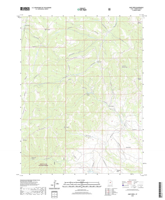 Jump Creek Utah US Topo Map Image