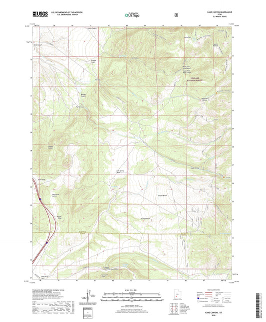 Kane Canyon Utah US Topo Map Image