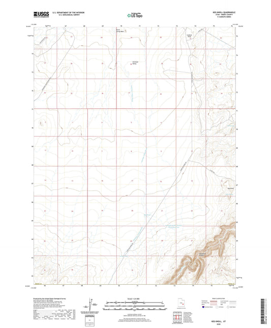 Keg Knoll Utah US Topo Map Image