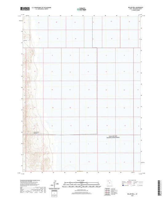 Keller Well Utah US Topo Map Image