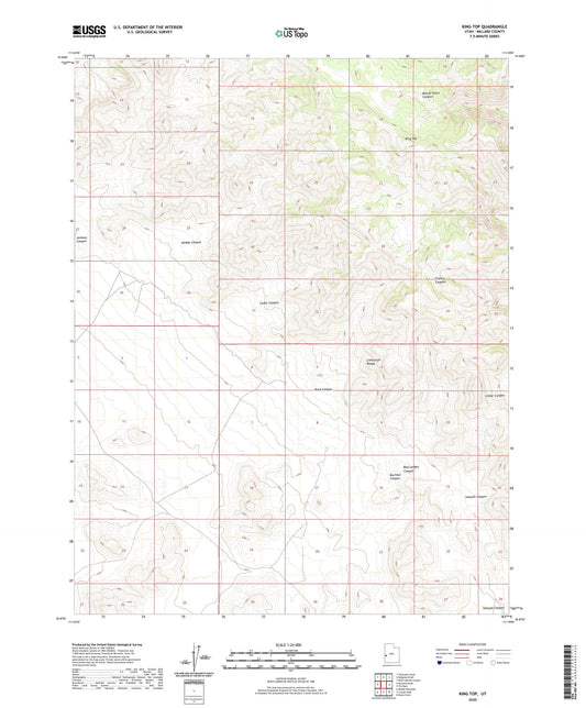 King Top Utah US Topo Map Image