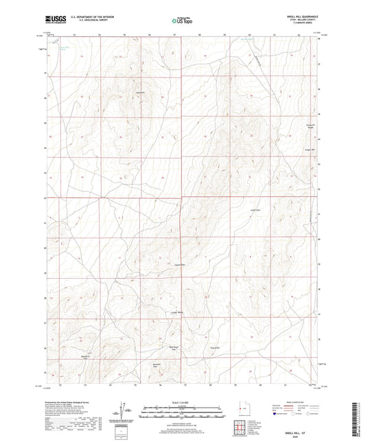 Knoll Hill Utah US Topo Map Image