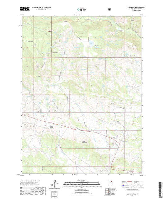 Lake Mountain Utah US Topo Map Image