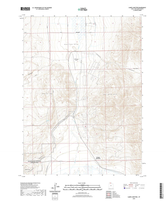 Lampo Junction Utah US Topo Map Image