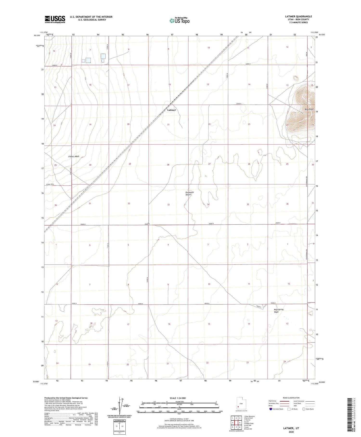 Latimer Utah US Topo Map Image