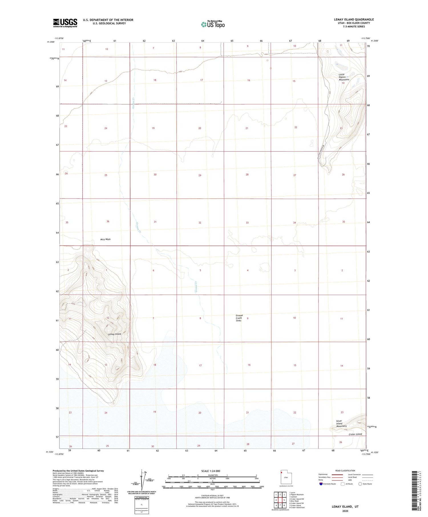 Lemay Island Utah US Topo Map Image