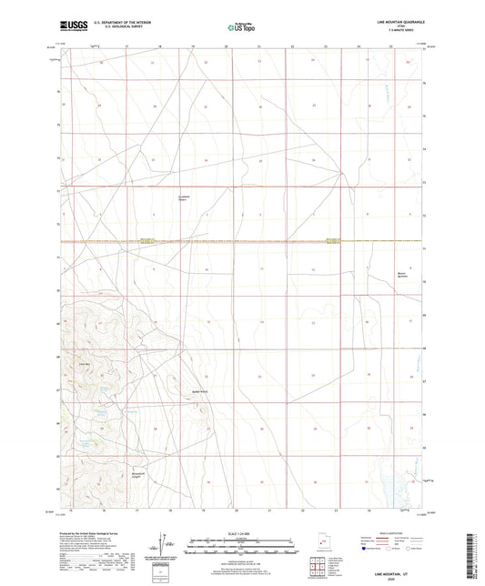 Lime Mountain Utah US Topo Map Image
