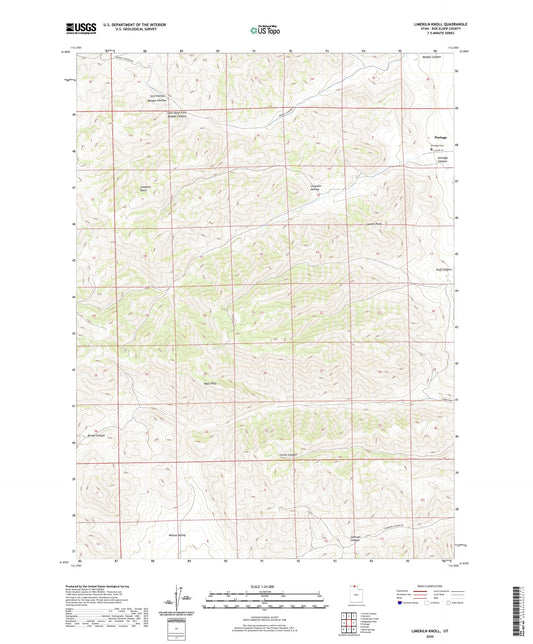 Limekiln Knoll Utah US Topo Map Image