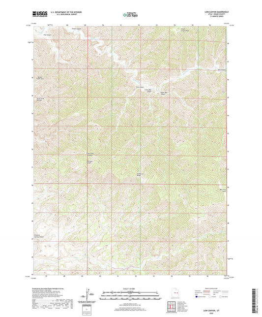 Lion Canyon Utah US Topo Map Image