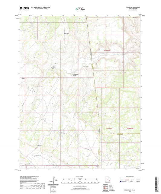 Lisbon Gap Utah US Topo Map Image