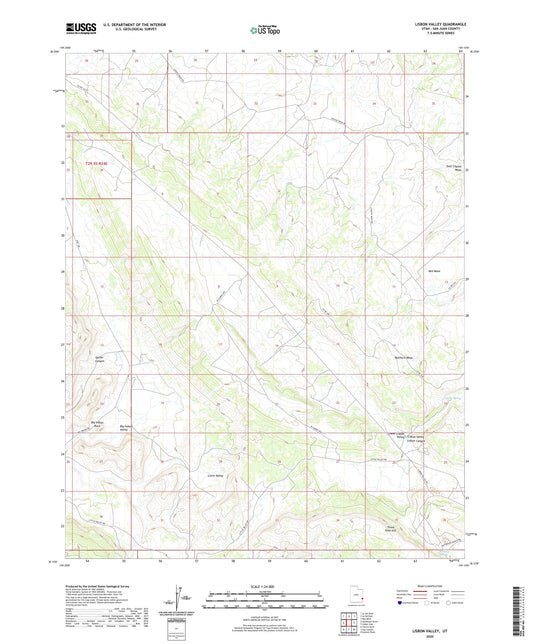 Lisbon Valley Utah US Topo Map Image