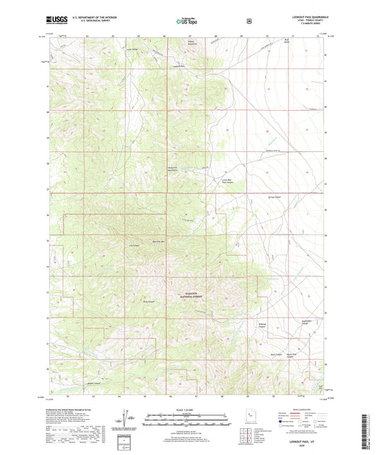 Lookout Pass Utah US Topo Map Image